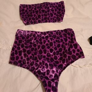 Purple velvet 2 piece set